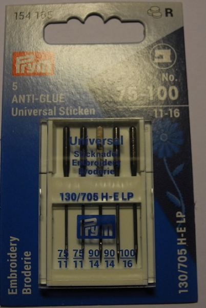 Maschinensticknadeln 75-100, ANTI-Glue, 5 Stück